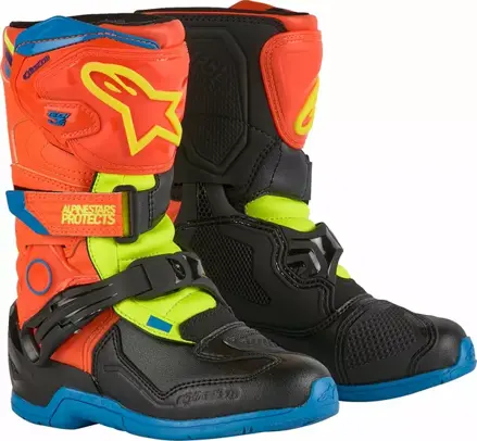 Čižmy ALPINESTARS Tech 3S modro žlto oranžové fluo  