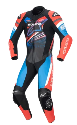Jednodielna kombinéza ALPINESTARS HONDA GP Force čierno červeno modrá 