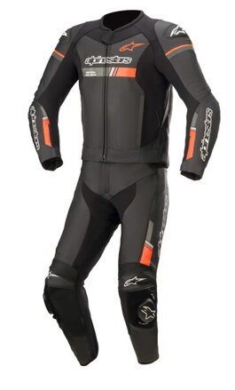 Dvojdielna kombinéza ALPINESTARS GP Force Chaser čierno červená fluo