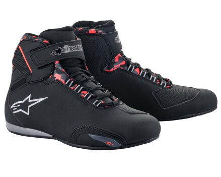 Vodeodolné topánky ALPINESTARS Sektor čierno sivo červené