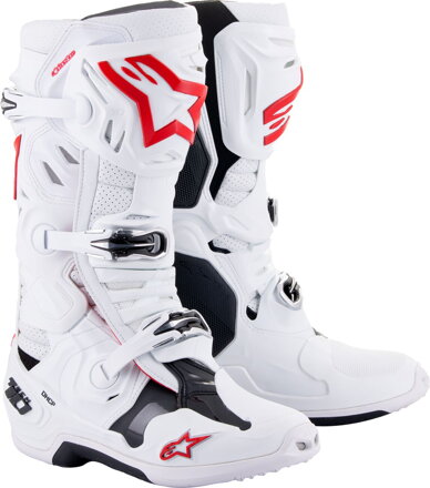 Čižmy ALPINESTARS Tech 10 Supervented bielo červené