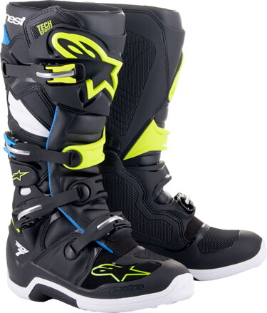 Čižmy ALPINESTARS Tech 7 čierno modro žlté fluo