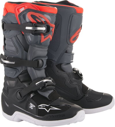 Čižmy ALPINESTARS Tech 7S sivo červené detské  