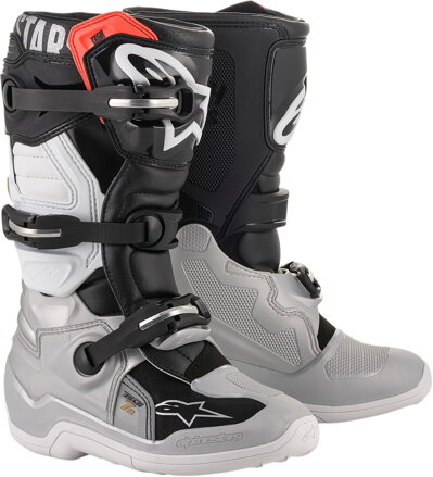 Čižmy ALPINESTARS Tech 7S čierno strieborno bielo zlaté detské 