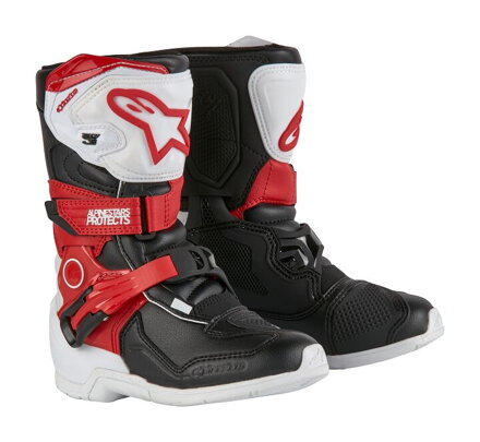 Čižmy ALPINESTARS Tech 3S bielo čierno červené detské 