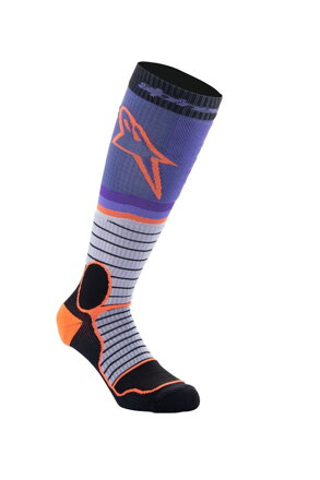 Ponožky ALPINESTARS MX Pro čierno sivo fialové 