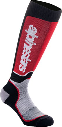 Ponožky ALPINESTARS MX Plus čierno sivo červené 