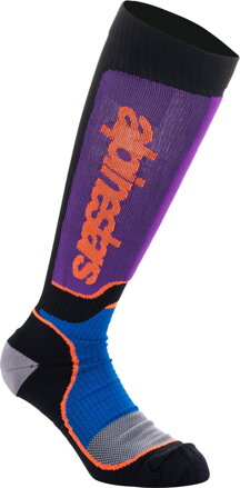 Ponožky ALPINESTARS MX Plus čierno modro fialové 