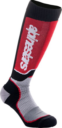 Ponožky ALPINESTARS MX Plus čierno sivo červené detské 