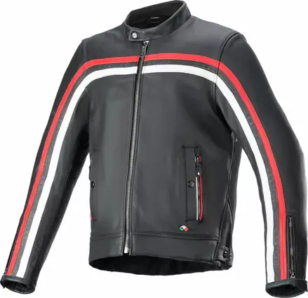 Kožená bunda ALPINESTARS Dyno čierno červená 