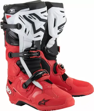 Čižmy ALPINESTARS Tech 10 Enduro červeno čierno biele