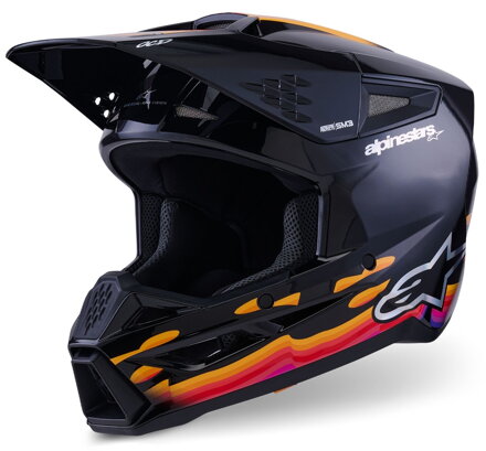 Prilba ALPINESTARS S-M3 Force čierna lesklá