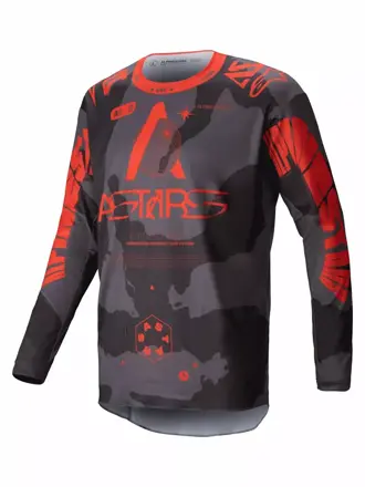 Dres ALPINESTARS Racer Hollow sivo camo oranžový fluo 