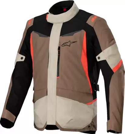 Bunda ALPINESTARS ST-1 WP hnedo béžovo čierno červená  