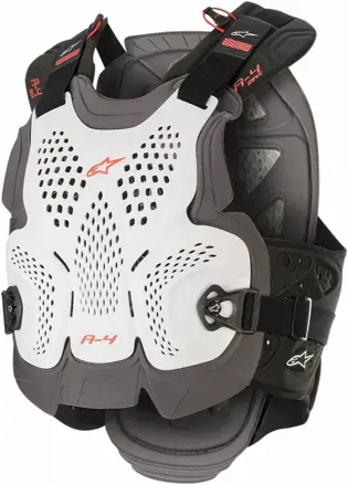 Chránič hrude ALPINESTARS A-4 Max bielo sivo červený 
