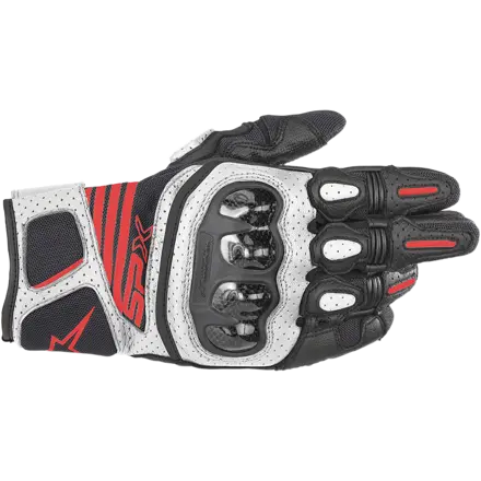 Rukavice ALPINESTARS SPX Air Carbon V2 čierno bielo červené fluo 