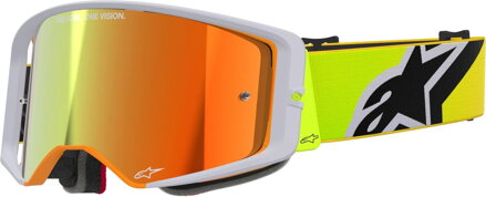 Okuliare ALPINESTARS Supertech Corp žlto fluo sivé zrkadlové sklíčko červené