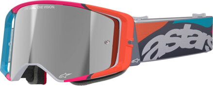Okuliare ALPINESTARS Supertech Stream sivé multi zrkadlové sklíčko strieborné