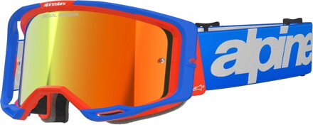 Okuliare ALPINESTARS Vision 8 Corp modro oranžové zrkadlové sklíčko červené