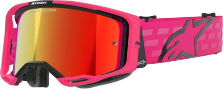 Okuliare ALPINESTARS Vision 8 Corp ružové zrkadlové sklíčko červené