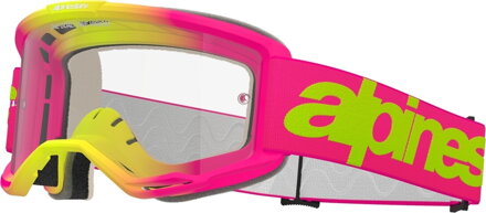 Okuliare ALPINESTARS Vision 5 Wordmark ružovo fluo žlté číre sklíčko 