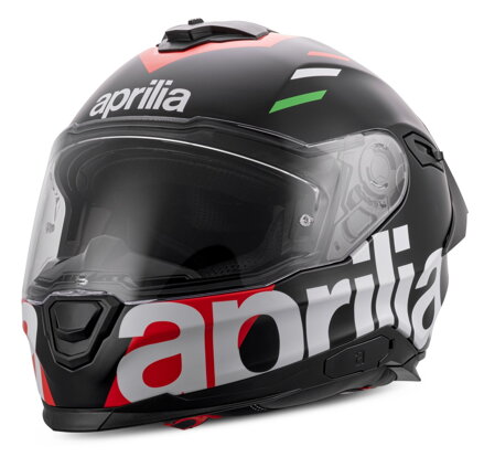 Prilba APRILIA Overtake čierno bielo červená
