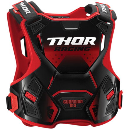 Chránič hrude THOR Guardian MX čierno červený detský