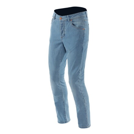 Motocyklové nohavice DAINESE 5-Pocket Denim Slim svetlo modré skrátené