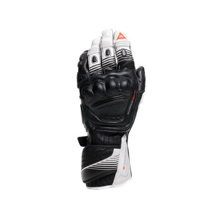 Kožené rukavice DAINESE Fiero Metal čierno bielo červené fluo