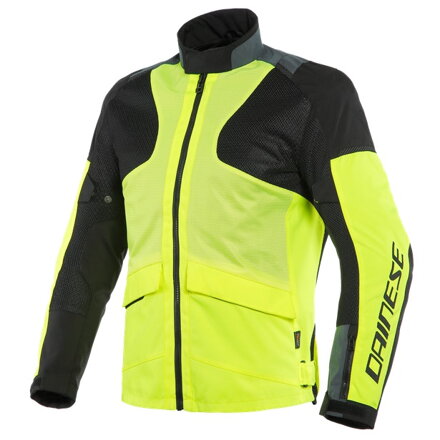 Bunda DAINESE Air Tourer Tex čierno sivo žlté fluo