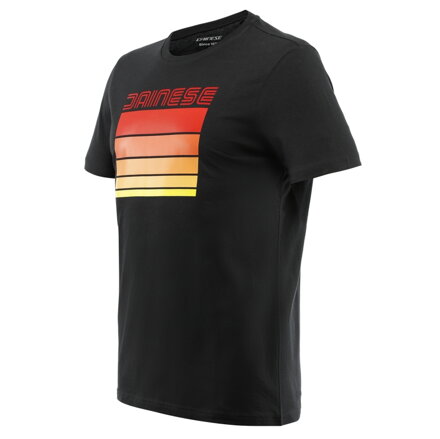 Tričko DAINESE Stripes černo červené