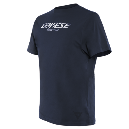Tričko DAINESE Paddock Long T-shirt tmavomodro biele