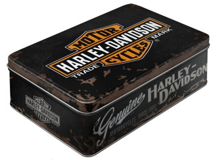 Plechová dóza HARLEY DAVIDSON "Genuine" plochá