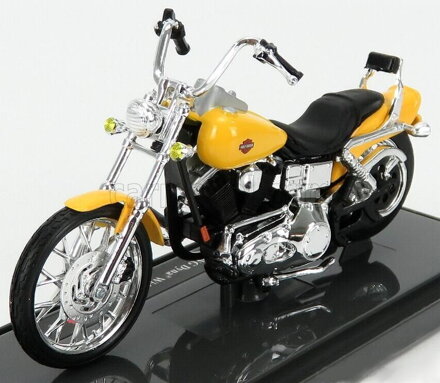 MAISTO Model HARLEY DAVIDSON 2001 FXDWG Dyna Wide Glide žltý 1:18 (02043)