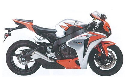 Model HONDA CBR1000RR 2009 1:6 (49293) sivo oranžová