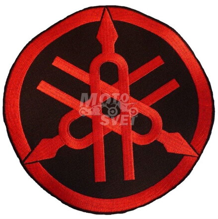 Nášivka YAMAHA logo veľké čierno-červené