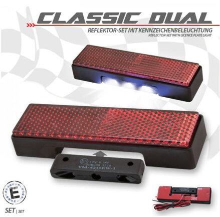 S Odrazové sklíčko "Classic Dual" s LED osvetlením EČV