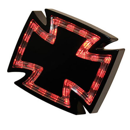 LED zadné svetlo GOTHIC, čierny kryt, číre sklíčko, kus