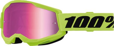 Okuliare 100 PERCENT Strata 2 Junior Neon Yellow ružové zrkadlové sklíčko