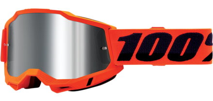Okuliare 100 PERCENT Accuri 2 Neon Orange strieborné flash zrkadlové sklíčko