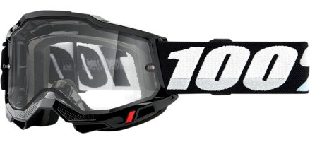 Okuliare 100 PERCENT Accuri 2 Enduro MX Black číre dvojsklo