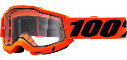 Okuliare 100 PERCENT Accuri 2 Enduro MX Neon Orange číre dvojsklo