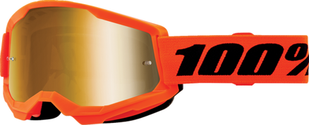 Okuliare 100 PERCENT Strata 2 Junior Neon Orange zlaté zrkadlové sklíčko