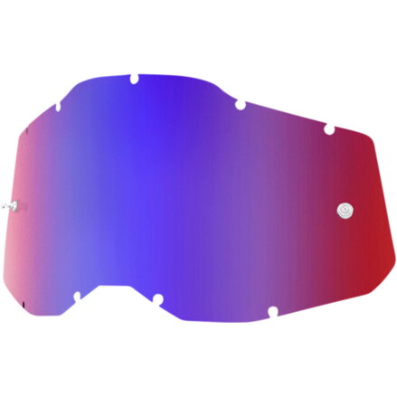 Náhradné sklíčko 100 PERCENT Racecraft2/Accuri2/Strata2 zrkadlové červeno/modré