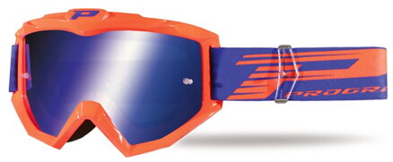 Okuliare PROGRIP PG3201 oranžové fluo s modrým zrkadlovým Multilayered sklíčkom