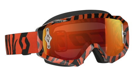Okuliare SCOTT MX Hustle čierno oranžové fluo, oranžové zrkadlové sklíčko