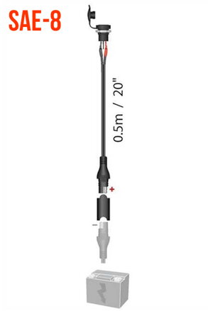 12V vodeodolná DIN zásuvka SAE-8