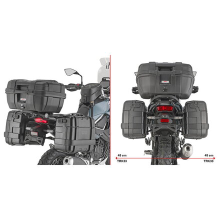 Držiak bočných kufrov GIVI PL ONE-FIT pre KAWASAKI KLE 500/SE 26- PLO4139MK