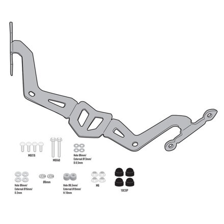 Montážna sada na plexi GIVI 4128S pre YAMAHA MT-03 321 (20-23) A2151A
