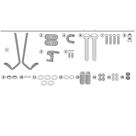 Montážna sada na plexi GIVI 107A pre SUZUKI ADDRESS 110 (15-21) A3109A